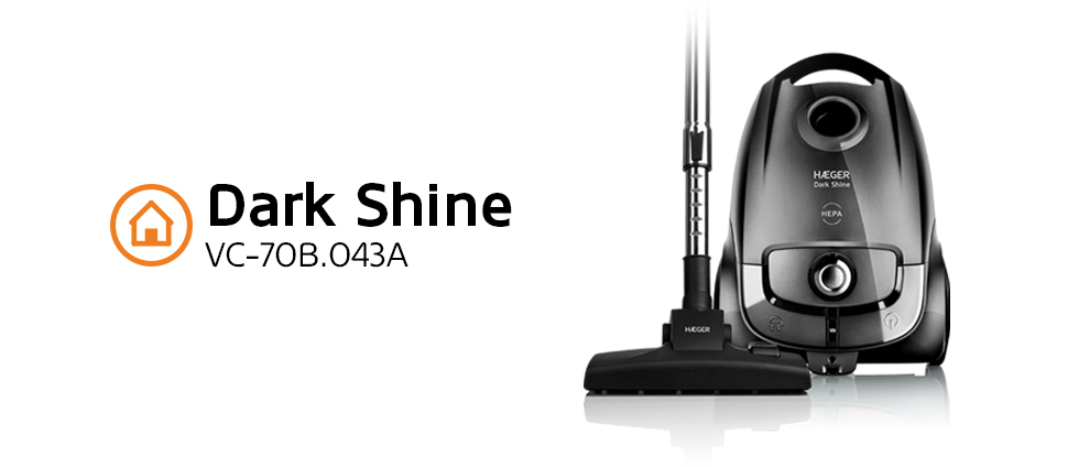 Aspirador silencioso com saco HAEGER DARK SHINE - 700W - HAEGER Home  Appliances