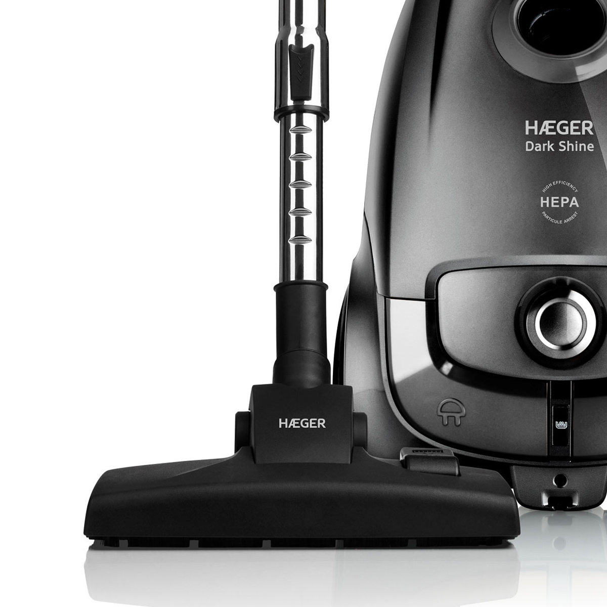 Aspirador silencioso com saco HAEGER DARK SHINE - 700W - HAEGER Home  Appliances