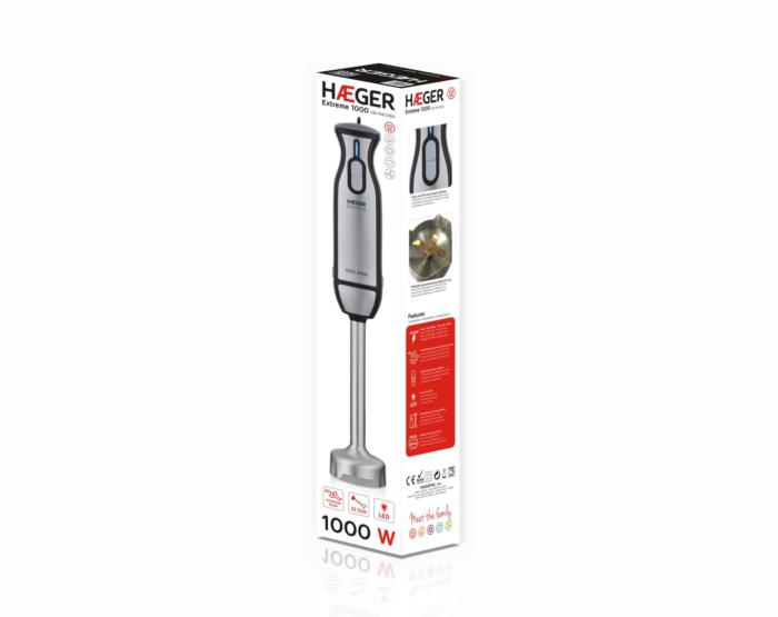 HÆGER EXTREME (Negro) - Batidora de mano de 1000W, Lámina en Titanio - Imagen 4