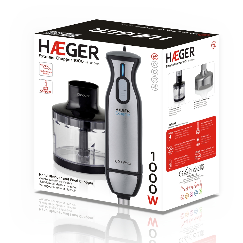 Varinha Mágica HAEGER EXTREME CHOPPER - 1000W - HAEGER Home Appliances