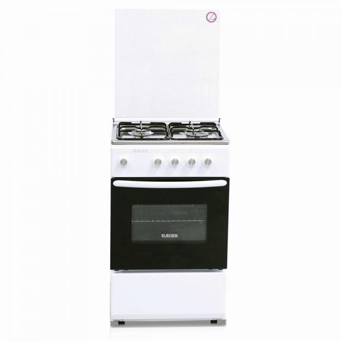 Cocina de gas 50x50 Blanco e Inox