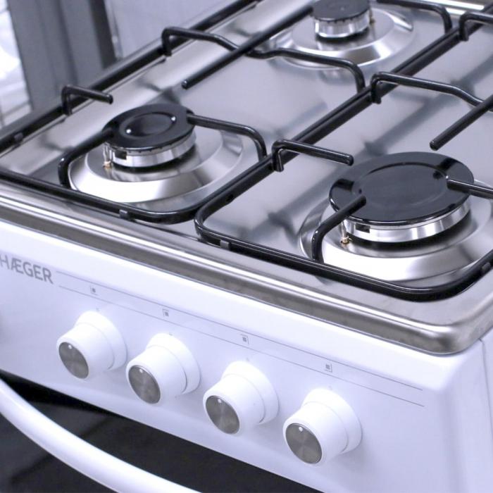 Cocina de gas 50x50 Blanco e Inox