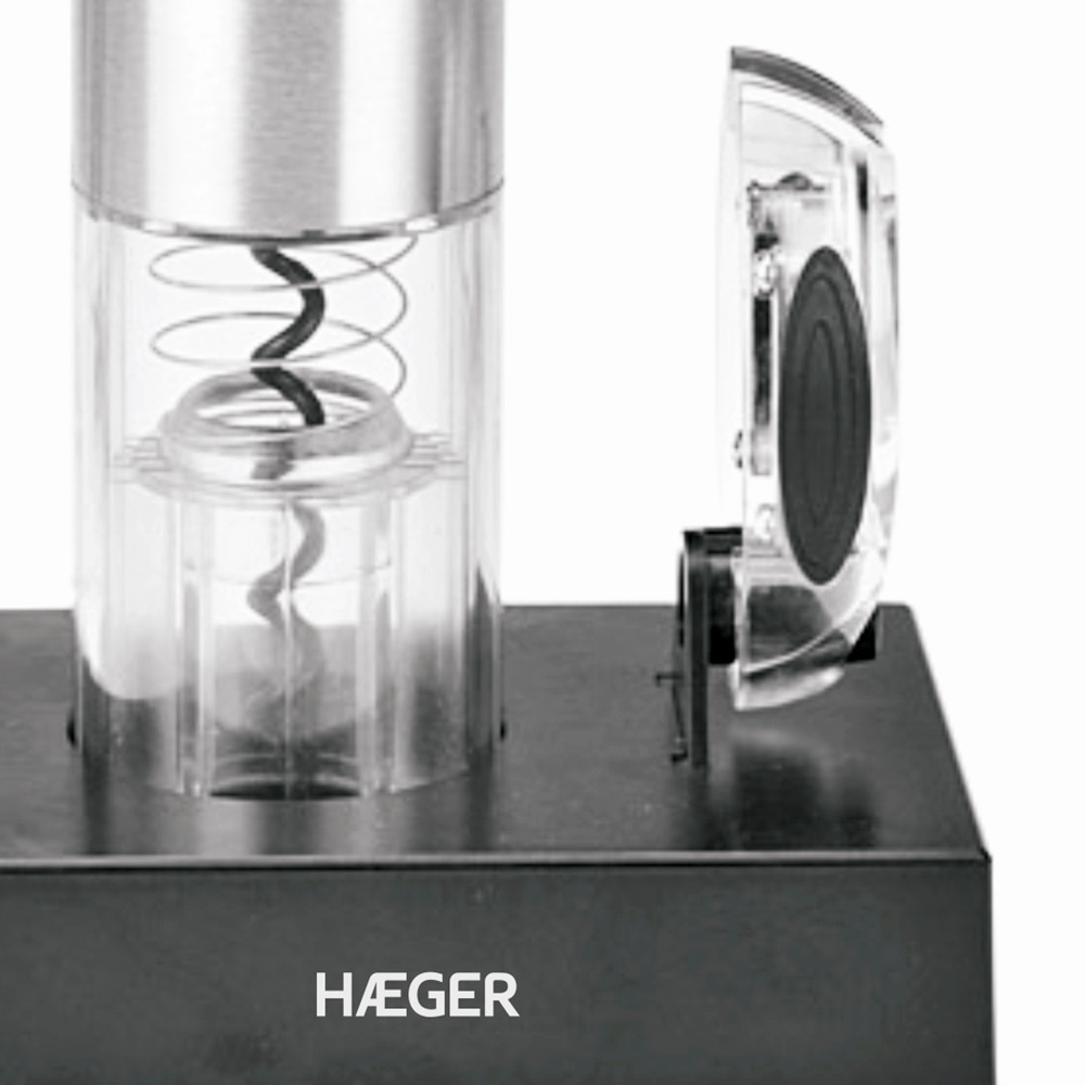 Saca rolhas elétrico HAEGER LUCCA recarregável em Inox - HAEGER Home  Appliances