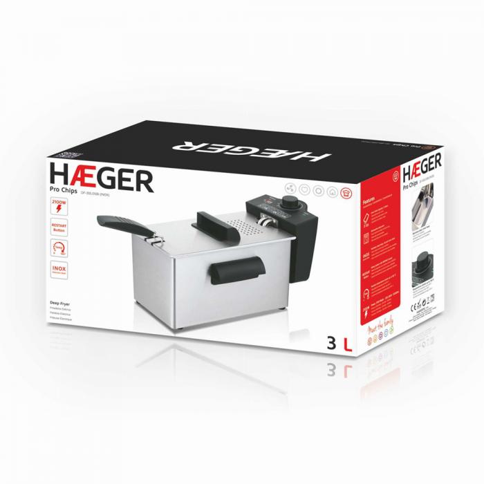 Electric Deep Fryer HAEGER Chips & Go - 3L Enamel Bowl - Image 3