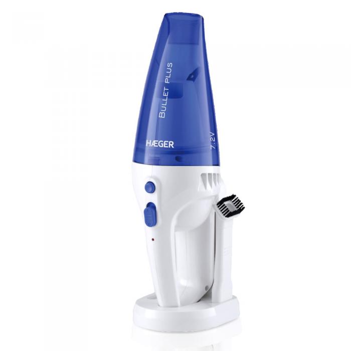 Aspirador recarregável “Wet & Dry” HAEGER BULLET PLUS – 7,2V cor azul