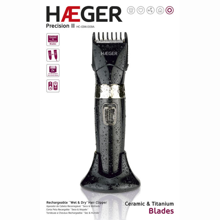 Aparador de cabelo HÆGER PRECISION II - Sem fios, seco e molhado - Image 2