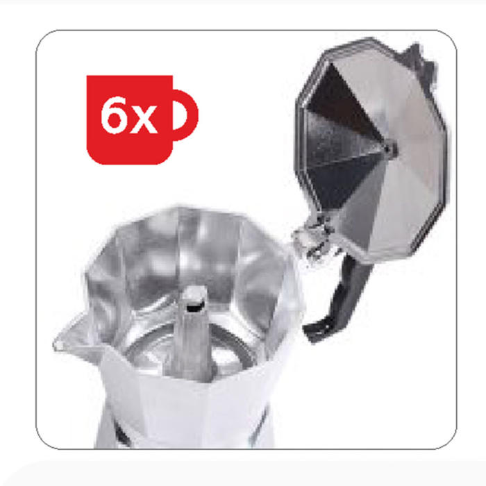 Cafeteira HAEGER MOKA Pot 6 - Em alumínio 6 chávenas - Image 3