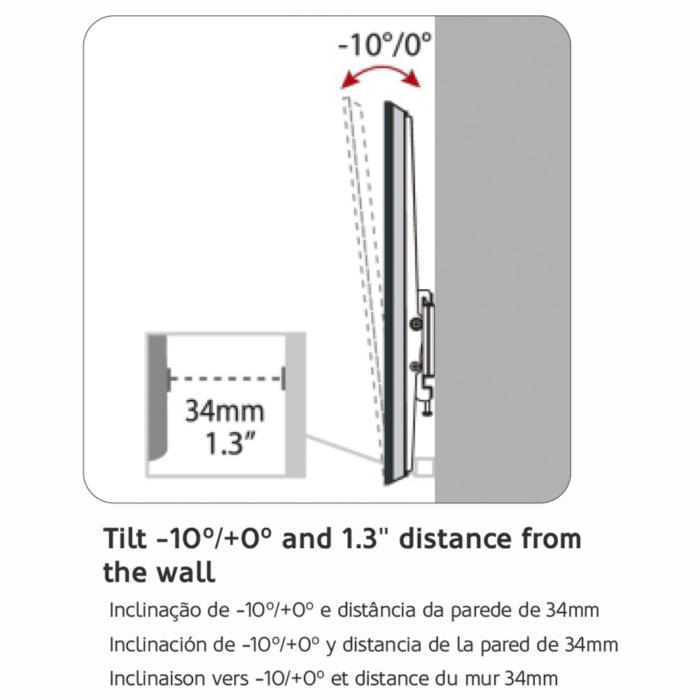 Suporte TV para parede HAEGER LARGE TILT 32"- 70" - Image 4