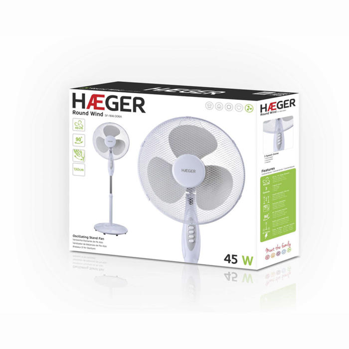 Ventilador de pie Round Wind (Blanco) - Imagen 4