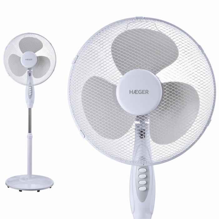 Ventilador de pie Round Wind (Blanco) - Imagen 3