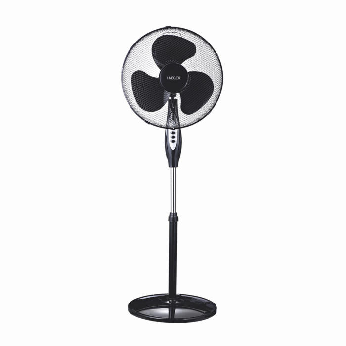 Ventilador de pie Round Wind (Negro)