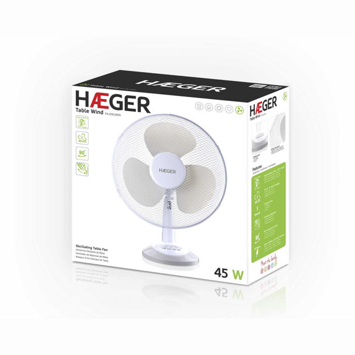 Ventoinha de mesa HAEGER TABLE WIND – 45W 40cm - Image 3