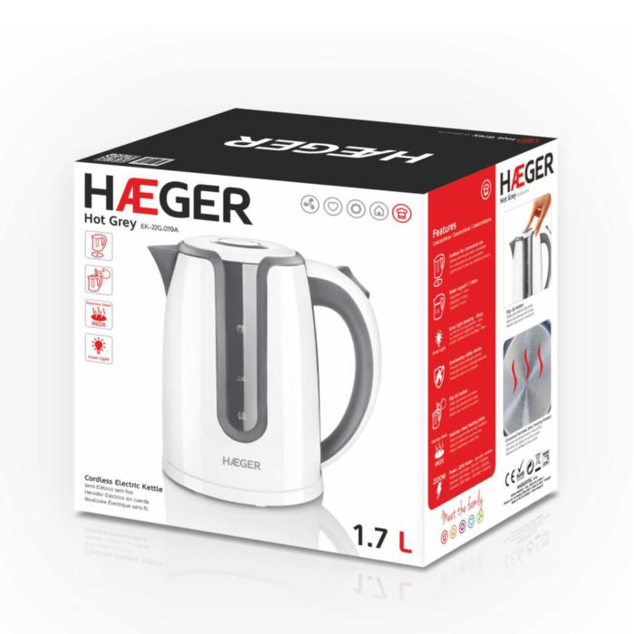 Jarro elétrico HAEGER HOT GREY - 1,7 L 2200 W - Image 2