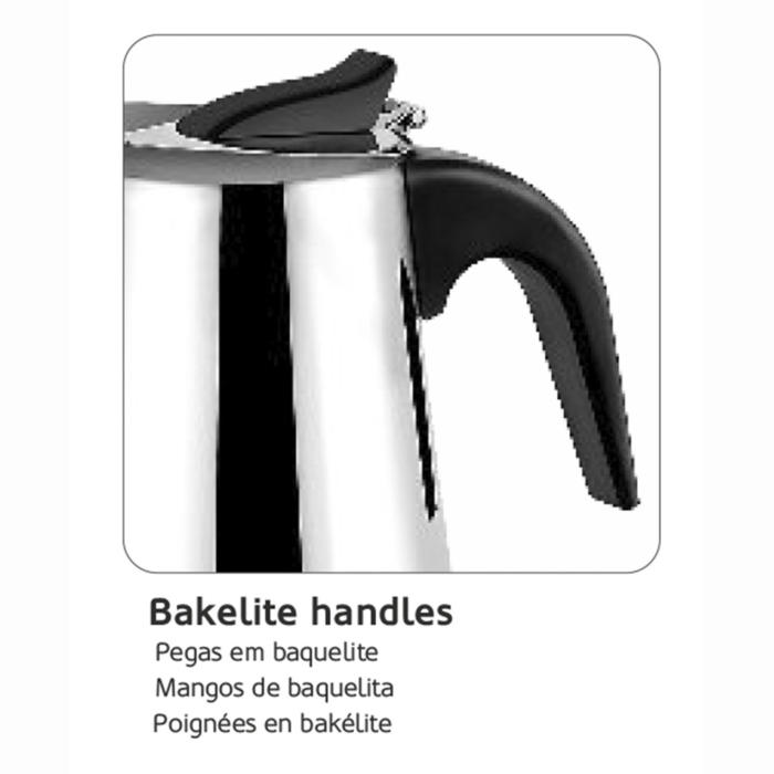Cafeteira Italiana para 10 chávenas HAEGER SS MOKA Pot 10 em Inox - Image 2