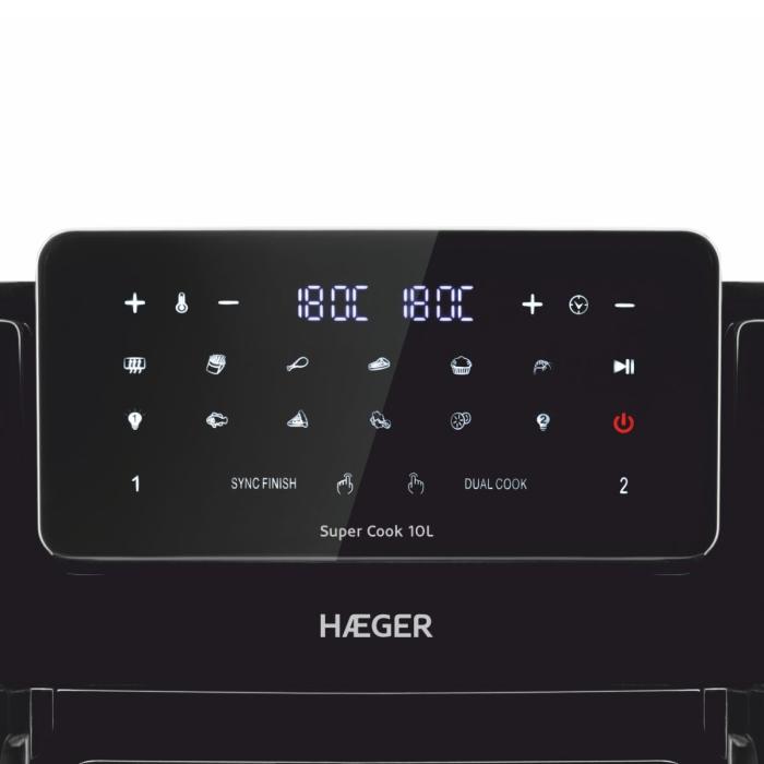 Freidora Digital sin Aceite HAEGER Super Cook 10L - 10 L, 2 Cubetas - Imagen 6