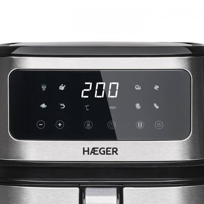 Freidora Sin Aceite Digital Haeger Cook Mate - 5 L, 8 Programas, 1200W - Imagen 4