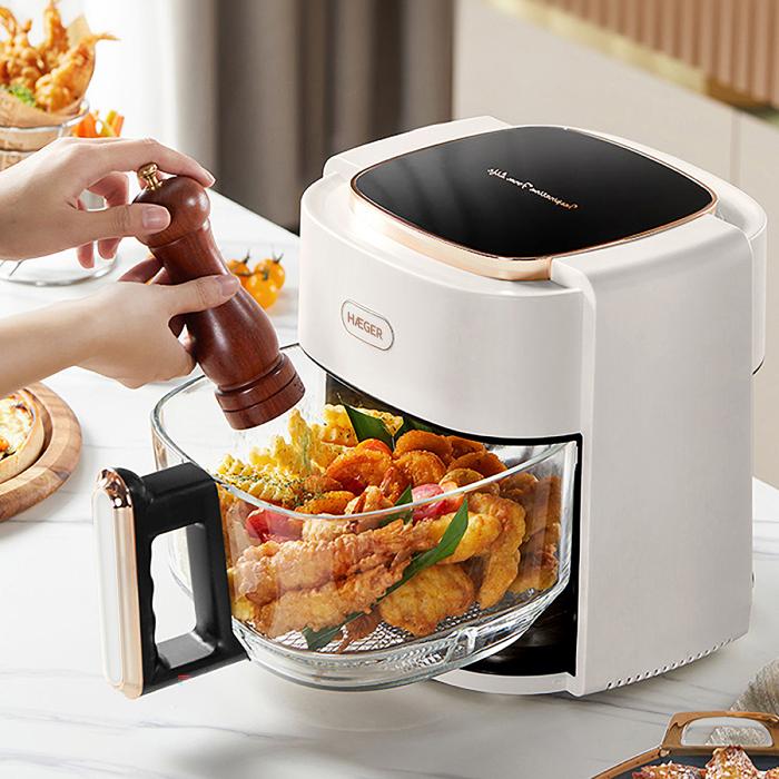 Digital Air Fryer HAEGER Air Glass - 4.7L, Glass Bowl - Image 4