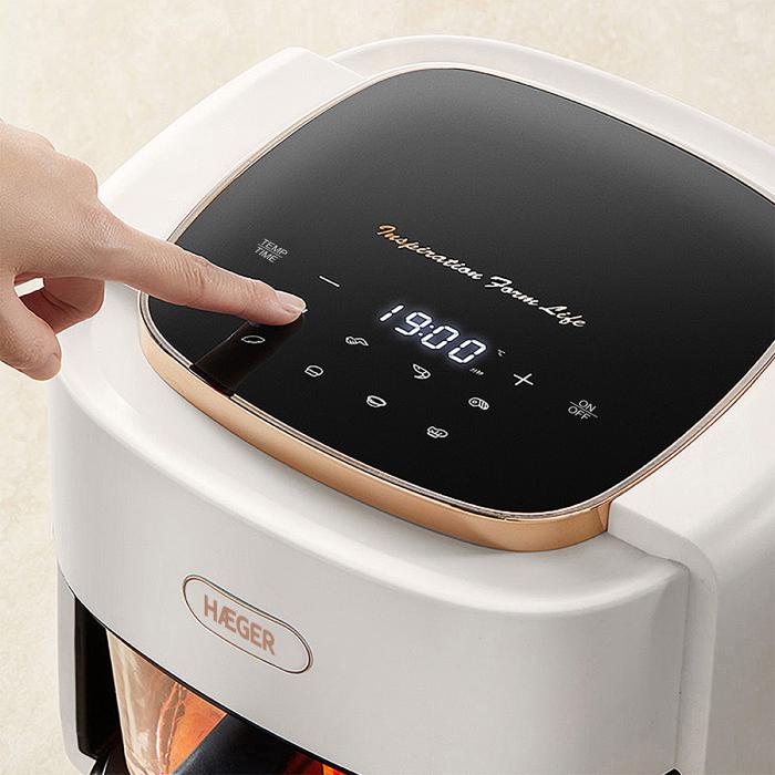 Digital Air Fryer HAEGER Air Glass - 4.7L, Glass Bowl - Image 5