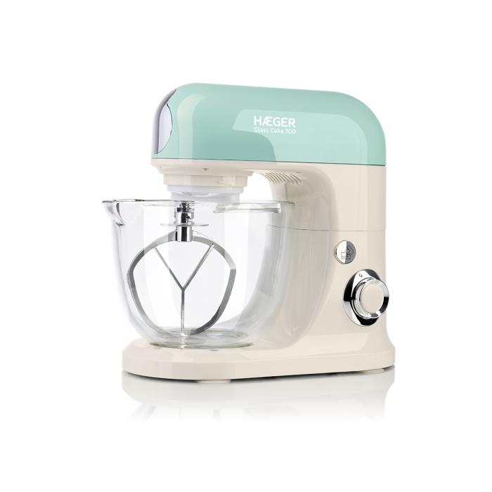 Batedeira com Taça em Vidro HAEGER Glass Cake 700 - 700W