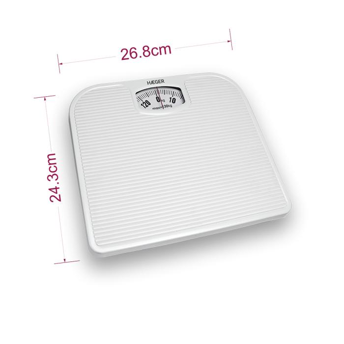 Balança WC Mecânica HAEGER Health Scale - Capacidade 130 kg, Branco - Image 2