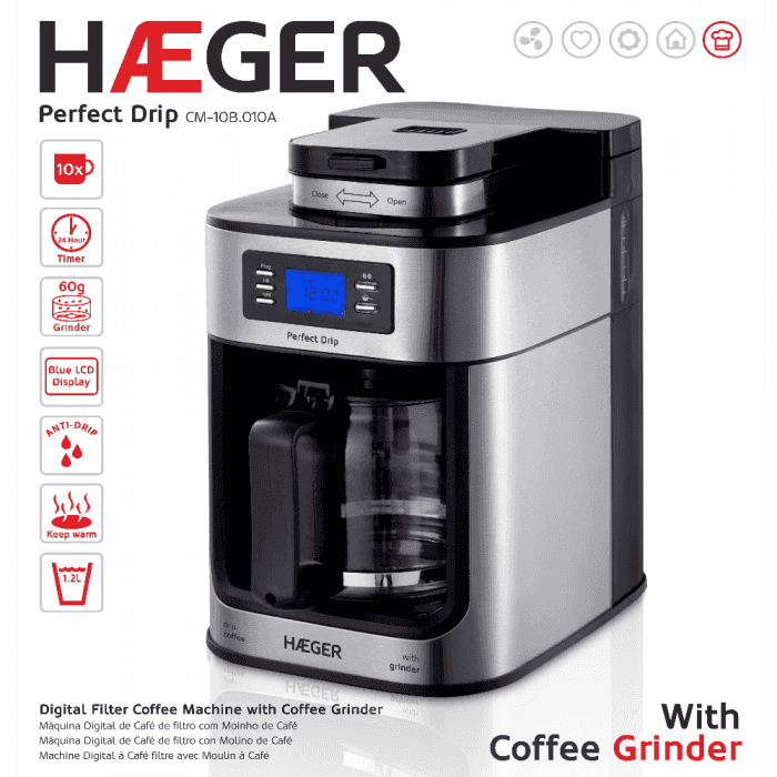 Cafetera de Filtro con molino de café HÆGER Perfect Drip - Imagen 3