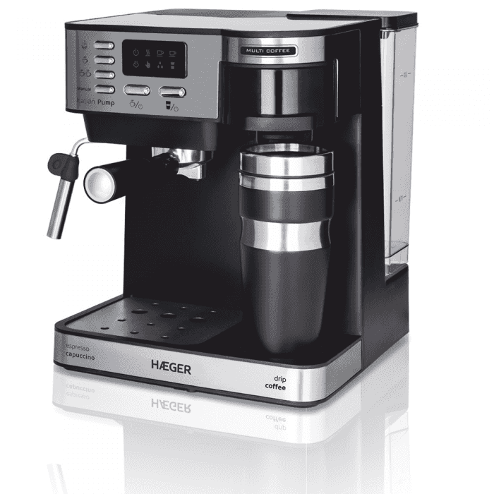 Máquina café expresso e de filtro HÆGER MULTI COFFEE - 1450 W