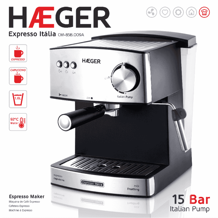 Cafetera Exprés HÆGER Expresso Itália - Imagen 3