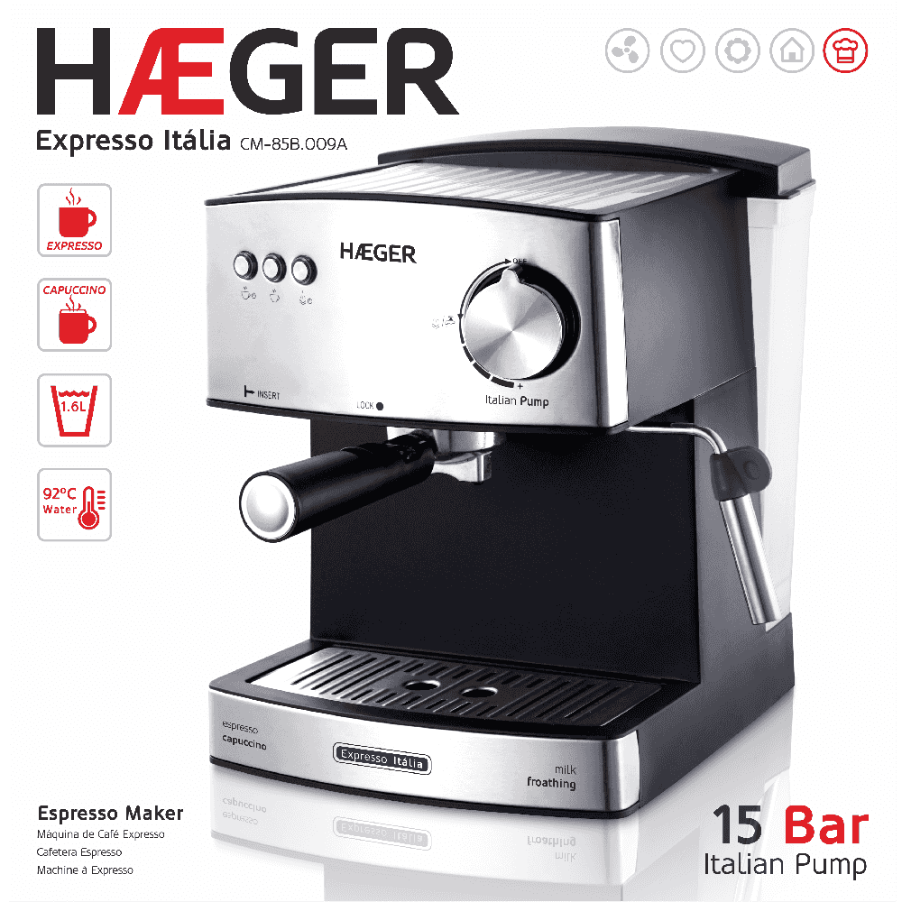 Máquina de café expresso HÆGER EXPRESSO ITÁLIA - 850 W - HAEGER
