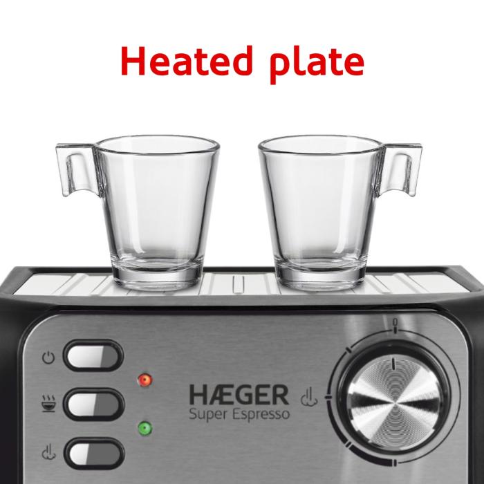 Máquina de Café Expresso HAEGER Super Expresso - 20 Bar, 850W - Image 3