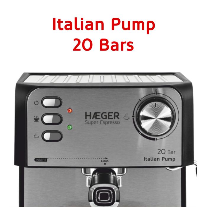 Máquina de Café Expresso HAEGER Super Expresso - 20 Bar, 850W - Image 4