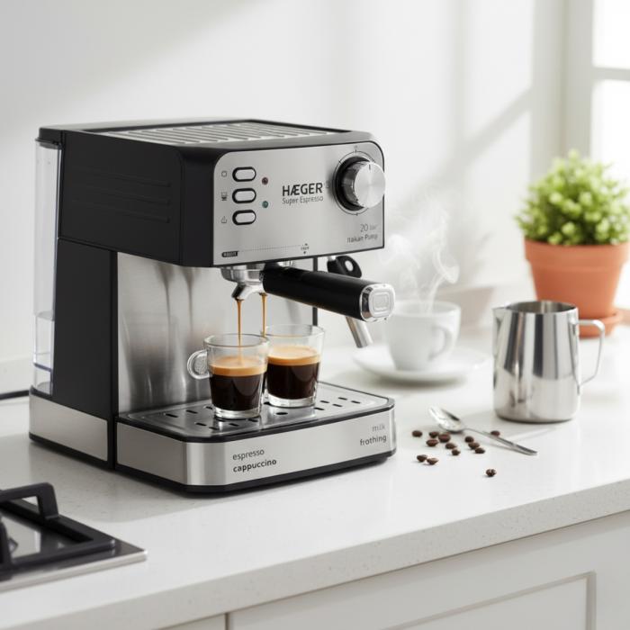 Máquina de Café Expresso HAEGER Super Expresso - 20 Bar, 850W - Image 5