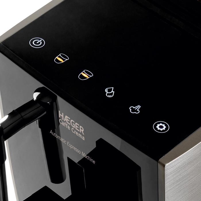 Máquina de Café Expresso Automática HAEGER Caffè Crema - 19 Bar, 1.2L, Digital, 1350W - Image 3