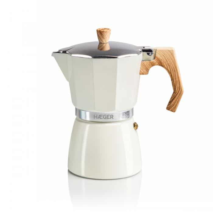 Cafeteira HAEGER MOKA Pot 6 - Em alumínio 6 chávenas, Beige