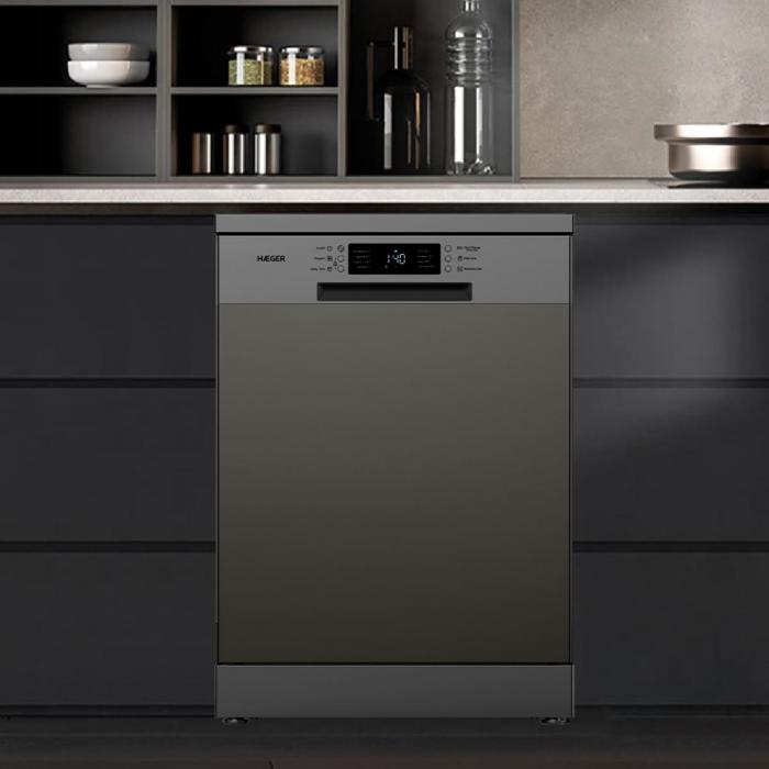 Lavavajillas HAEGER DW-S8P.004A - 13 Servicios, 60 cm, Clase E, Gris - Imagen 2