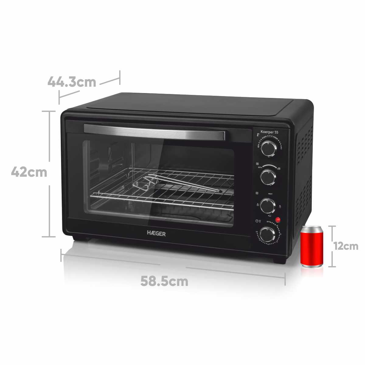 Horno electrico HAEGER KOERPER - 2000W 55 litros - HÆGER Eletrodomésticos