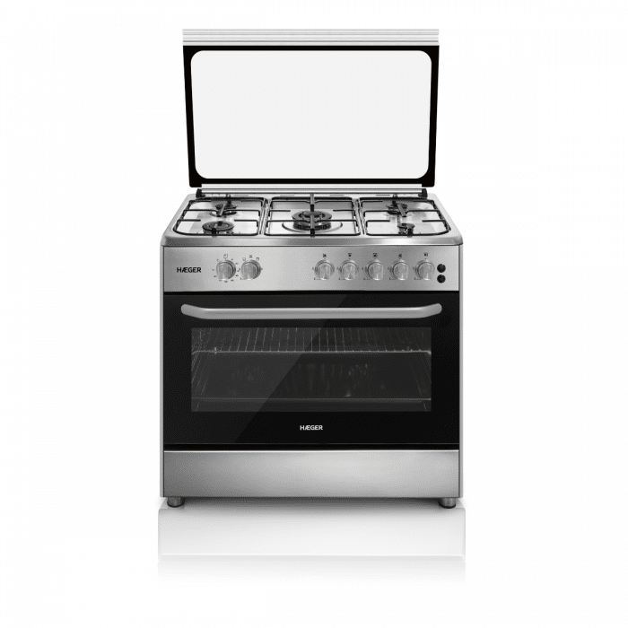 Fogão e Forno a Gás HAEGER 90x60 - Gás Natural, 110L, Classe A, Inox