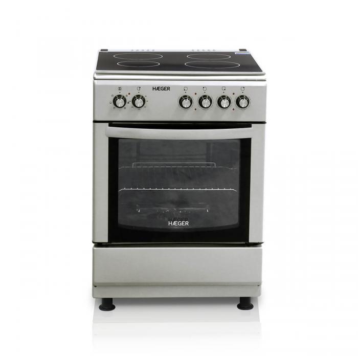 Cocina Eléctrica con Vitrocerámica 60x60 - 4 Zonas, Vitrocerámica , 64 L