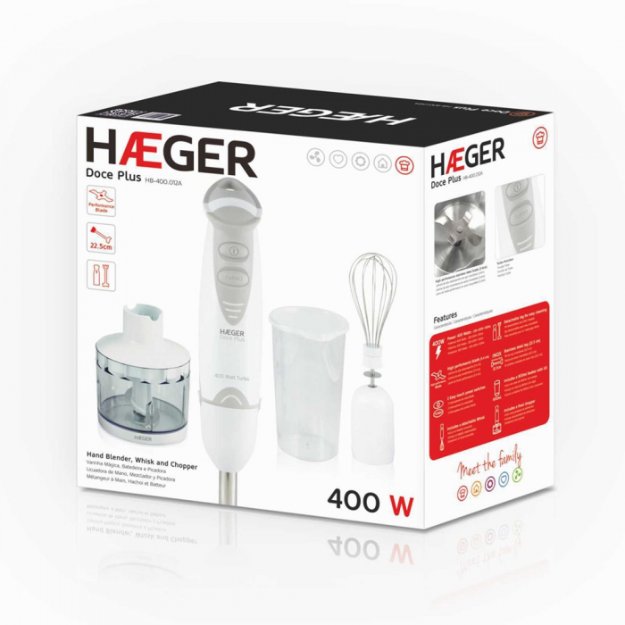 Varinha Mágica HAEGER DOCE PLUS - 400W com conjunto de acessórios - Image 5