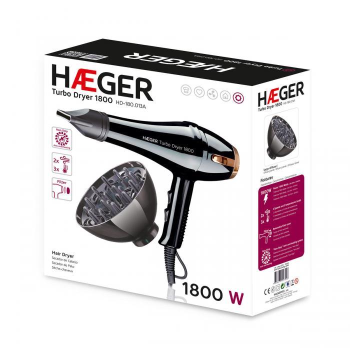 Hair dryer HAEGER TURBO DRYER with 1800W - Image 3