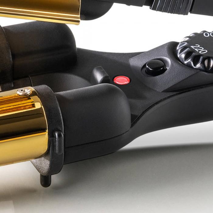 Modelador de Cabelo HAEGER Golden Curls - Cerâmica, 3 Tubos, 100ºC a 220ºC - Image 3