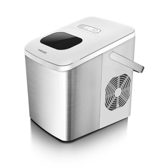 Máquina de Fazer Gelo HAEGER Pure Ice Inox - 12kg/24h, Pega de transporte