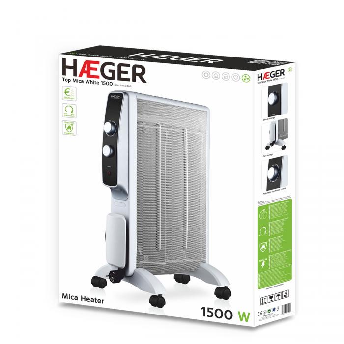 Calefactor HAEGER Top Mica White 1500W - Imagen 2