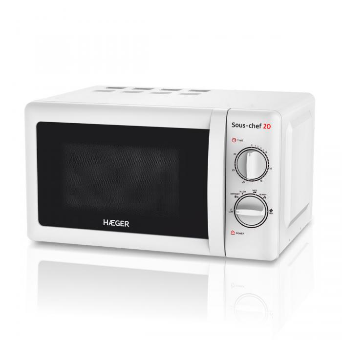 Micro-ondas com 6 níveis HAEGER SOUS-CHEF 20 - 700 W 20 LT cor branca