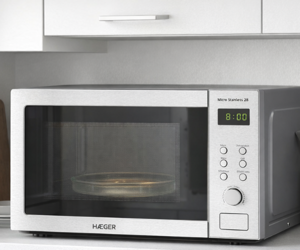 Vista frontal do micro-ondas Micro Stainless 28