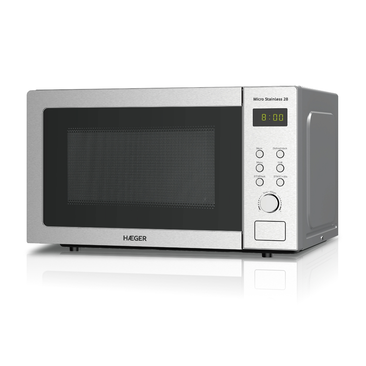 HAEGER Micro Stainless 28 Digital Microwave – 28L, 1200W, Grill