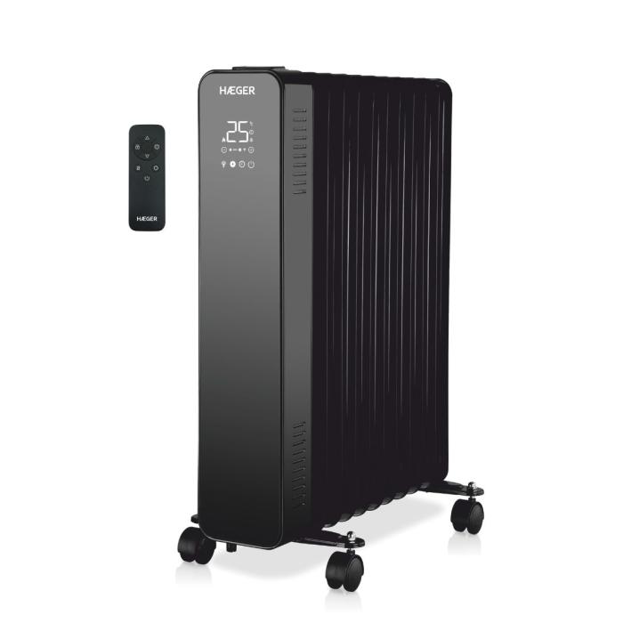 Radiador de Aceite Digital XI de HAEGER - 11 elementos, 2500 W, Mando a distancia