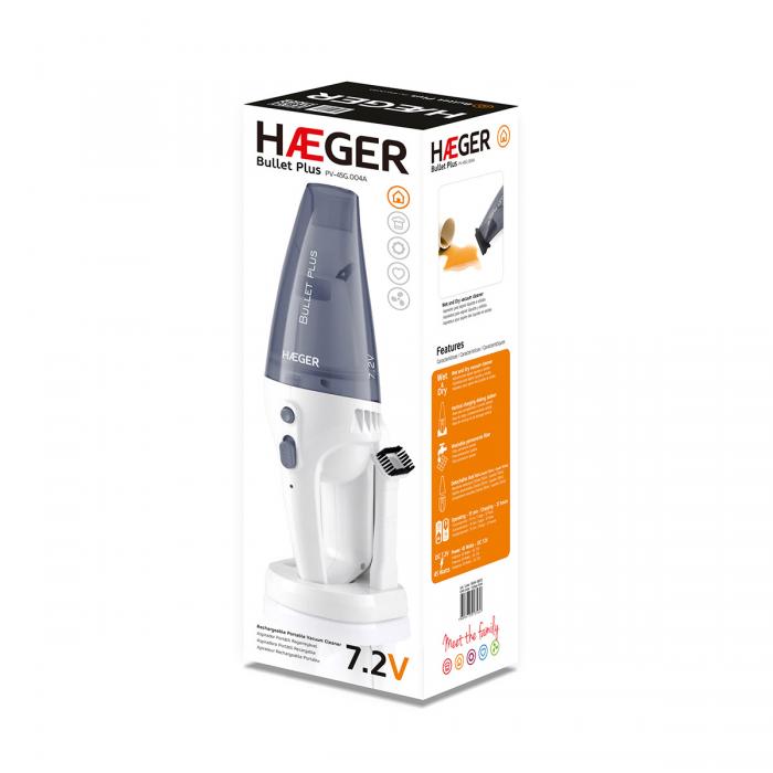 Aspirador recarregável "Wet & Dry" HAEGER BULLET PLUS - 7,2V cor cinzenta - Image 3