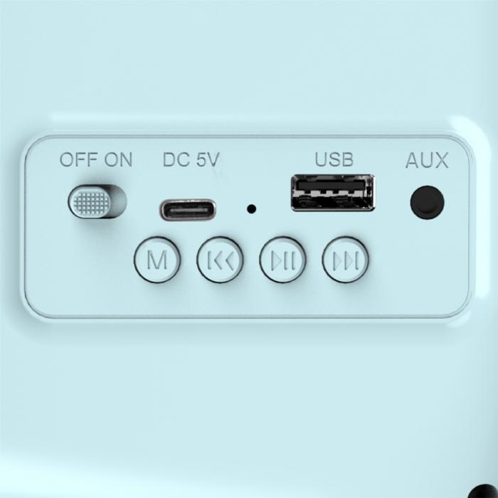 Rádio FM Vintage HAEGER Heritage Bluetooth - 12h Autonomia, AM/FM, USB, AUX, Bluetooh - Image 3
