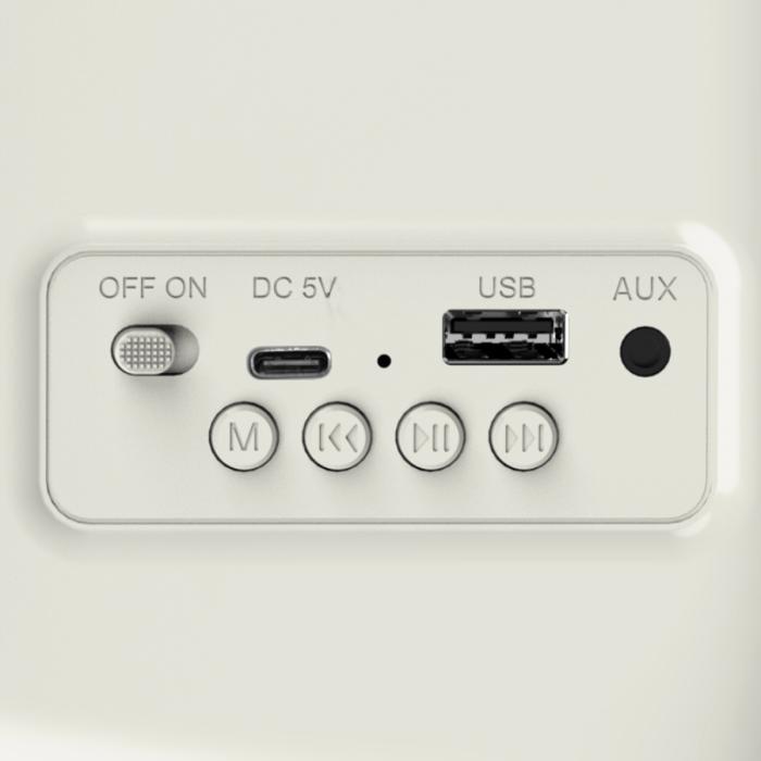 Rádio FM Vintage HAEGER Heritage Bluetooth Cream - 20h Autonomia - Image 2