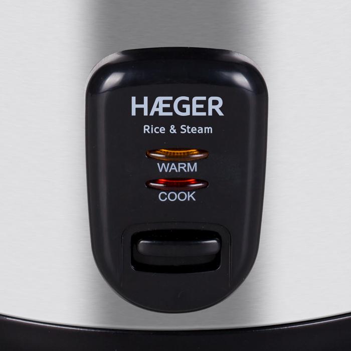 Arrozeira Elétrica HAEGER Rice & Steam - 1.8 L, 700W, Inox - Image 3